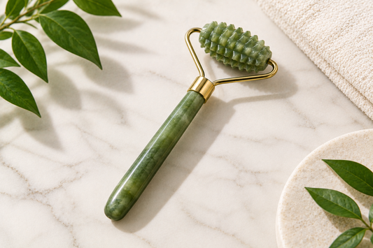 Textured Jade Massage Roller